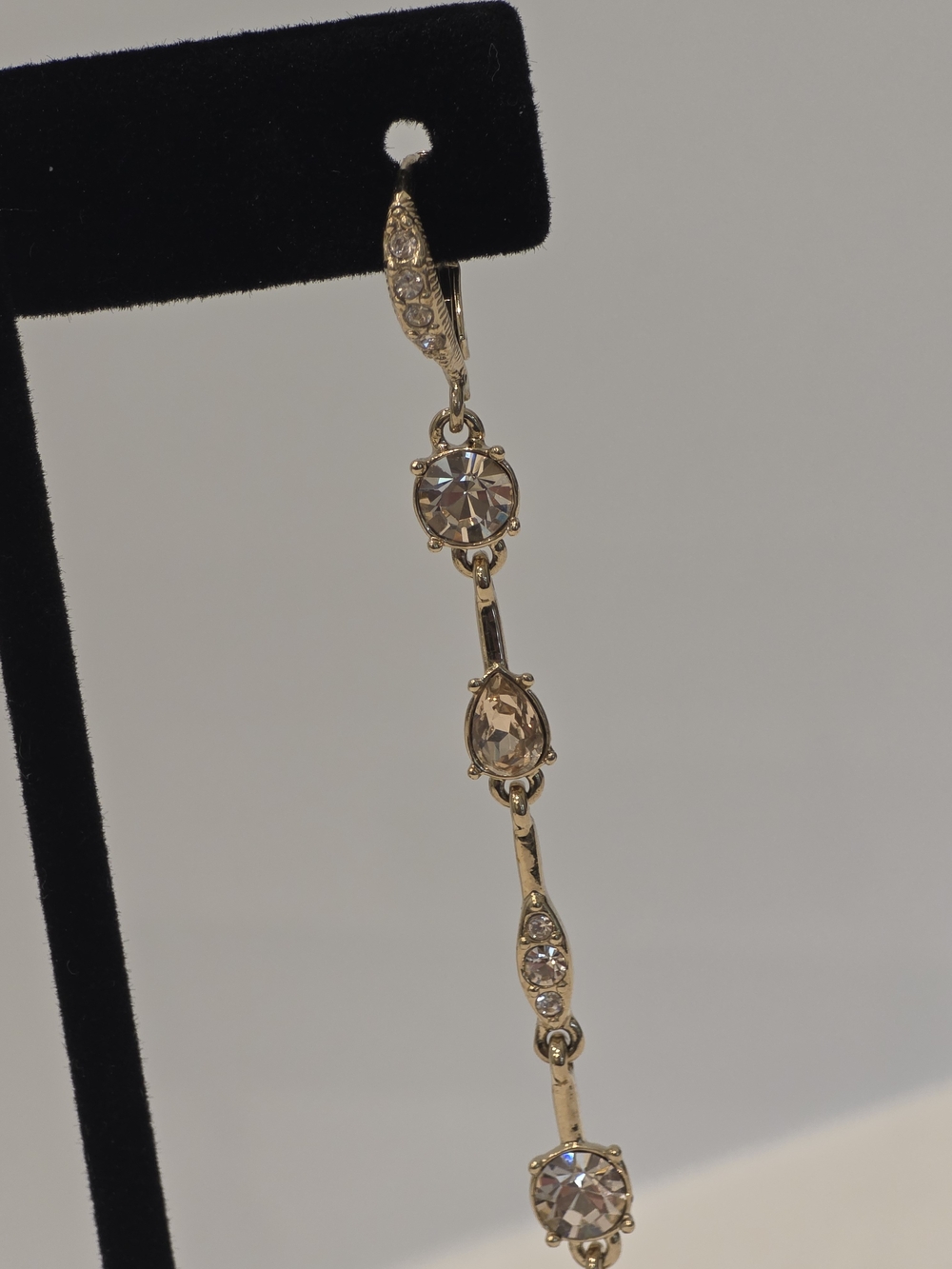 Givenchy Gold-Tone Crystal Drop Earrings - Champagne - Picture 6 of 9